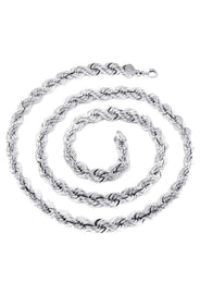 Solid Rope Chain - 14K White Gold Chain