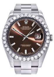 Rolex Datejust II Watch | 41 MM | Custom Morocco Brown Dial | Oyster Band