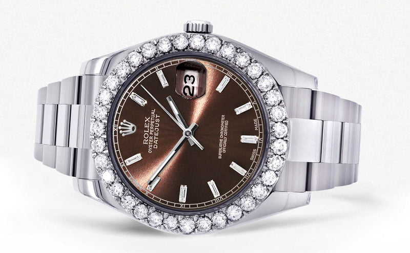 Rolex Datejust II Watch | 41 MM | Custom Morocco Brown Dial | Oyster Band