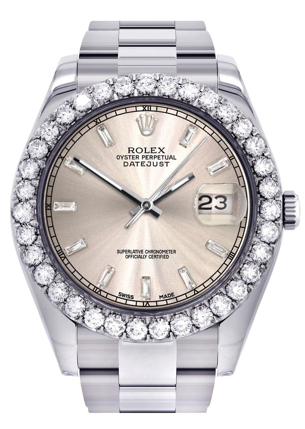 Rolex Datejust II Watch | 41 MM | Custom Dawn Pink Dial | Oyster Band