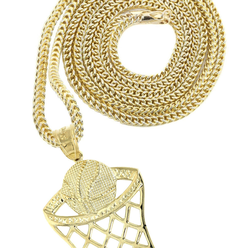 10K Yellow Gold Basketball Necklace | Appx. 14.7 Grams