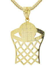 10K Yellow Gold Basketball Necklace | Appx. 14.7 Grams