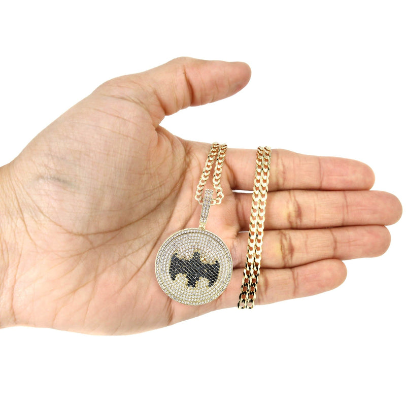 10K Yellow Gold Batman Sign Necklace | Appx. 20.6 Grams