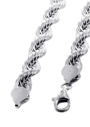 Solid Rope Chain - 14K White Gold Chain