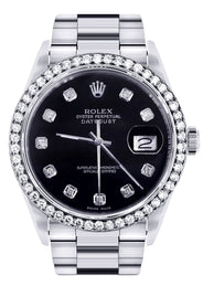 Mens Rolex Datejust  Watch 16200 | 36Mm | Black Dial | Oyster Band