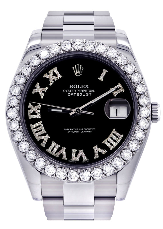 Rolex Datejust II Watch | 41 MM | Custom Black Roman Dial | Oyster Band