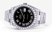 Rolex Datejust II Watch | 41 MM | Custom Black Roman Dial | Oyster Band
