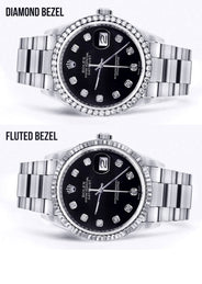 Mens Rolex Datejust  Watch 16200 | 36Mm | Black Dial | Oyster Band