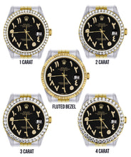 Gold & Steel Rolex Datejust Watch 16233 for Men  | 36Mm | Black Arabic Diamond Dial | Jubilee Band