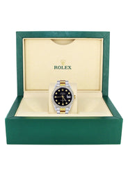 Gold Rolex Datejust Watch 16233 for Men | 36Mm | Black Dial | Oyster Band