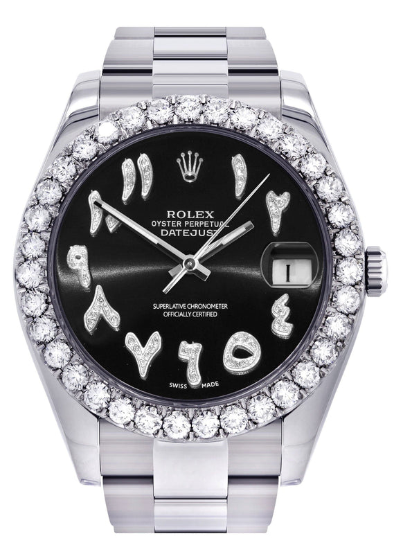 Rolex Datejust II Watch | 41 MM | Custom Black Arabic Dial | Oyster Band