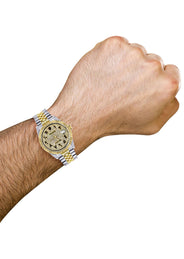 Mens Rolex Datejust Watch | 16233 | 36Mm | Diamond Gold Arabic Numeral | Jubilee Band