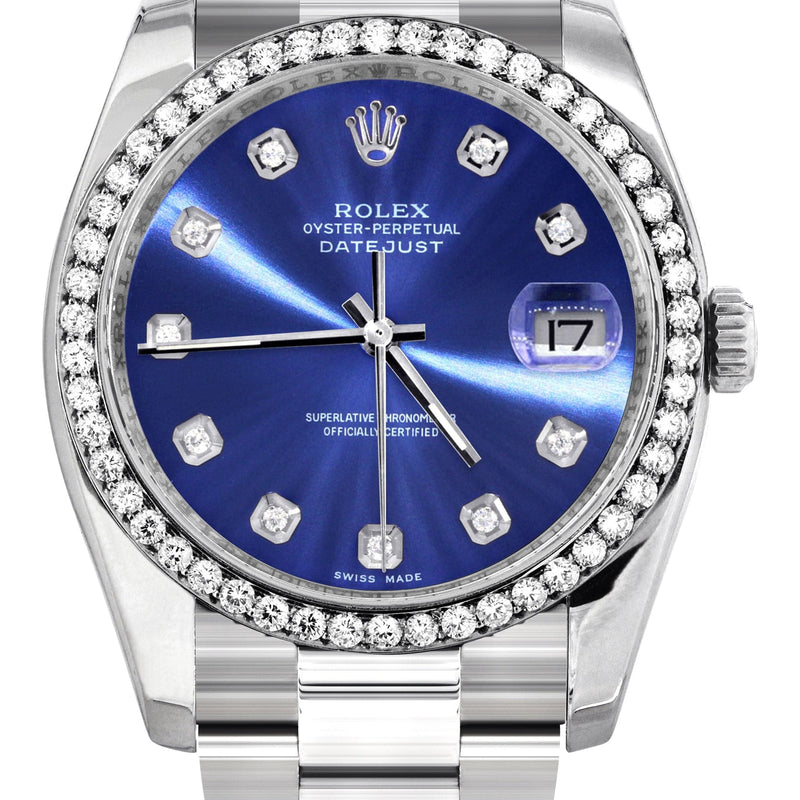 116200 | Rolex Datejust Watch | 36Mm | Blue Dial | Oyster Band