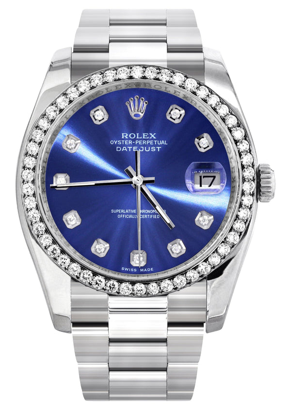 116200 | Rolex Datejust Watch | 36Mm | Blue Dial | Oyster Band