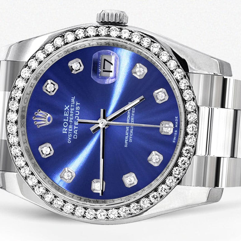 116200 | Rolex Datejust Watch | 36Mm | Blue Dial | Oyster Band