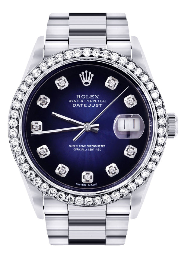 Mens Rolex Datejust Watch 16200 | 36Mm | Blue Dial | Oyster Band