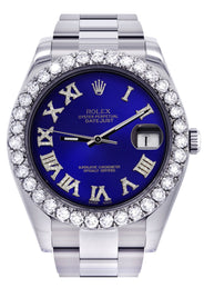 Rolex Datejust II Watch | 41 MM | Custom Blue Roman Dial | Oyster Band