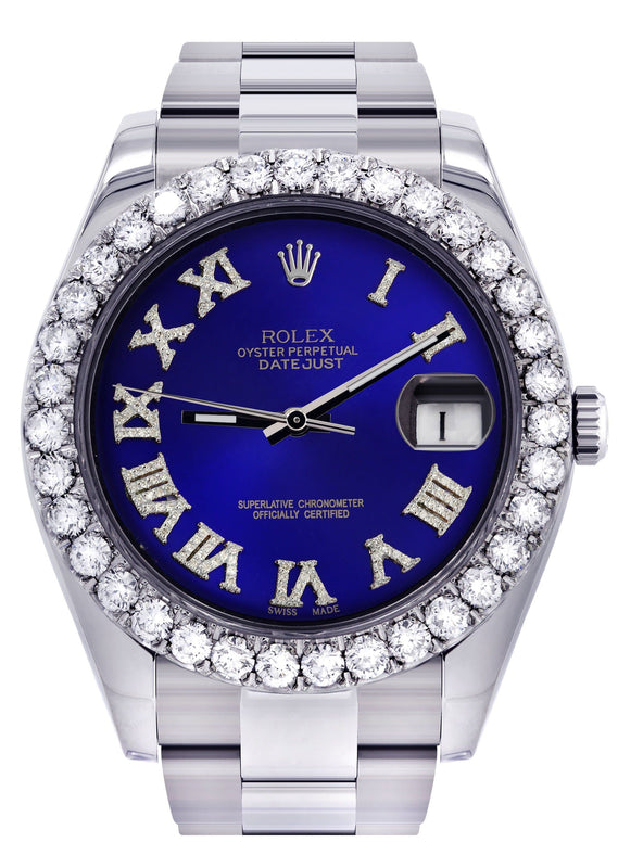 Rolex Datejust II Watch | 41 MM | Custom Blue Roman Dial | Oyster Band