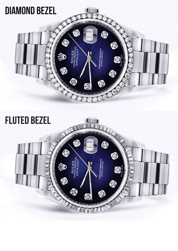Mens Rolex Datejust Watch 16200 | 36Mm | Blue Dial | Oyster Band