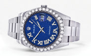 Rolex Datejust II Watch | 41 MM | Custom Blue Pattern Roman Dial | Oyster Band