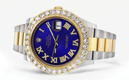 Rolex Datejust II Watch | 41 MM | 18K Yellow Gold & Stainless Steel | Custom Blue Roman Dial | Oyster Band