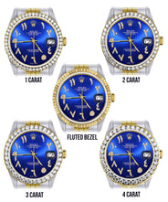Gold & Steel Rolex Datejust Watch 16233 for Men  | 36Mm | Royal Blue Arabic Diamond Dial | Jubilee Band