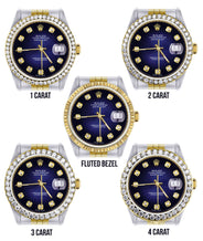 Diamond Gold Rolex Watch For Men 16233 | 36Mm | Blue Dial | Jubilee Band