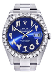 Rolex Datejust II Watch | 41 MM | Custom Blue Arabic Dial | Oyster Band