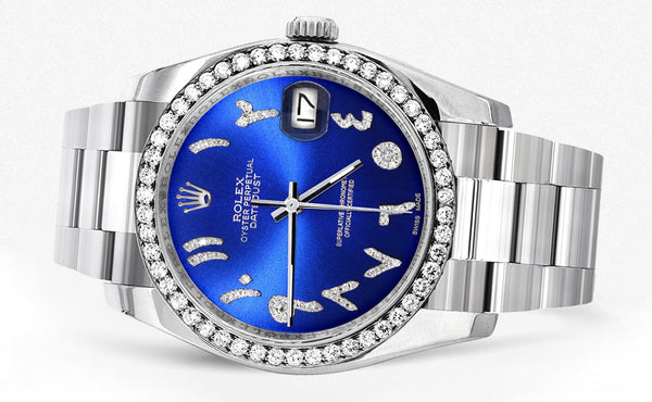 116200 | Rolex Datejust Watch | 36Mm | Blue Arabic Dial | Oyster Band