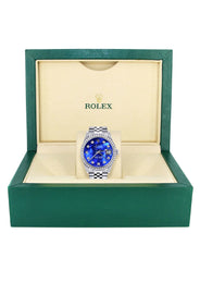 Mens Rolex Datejust Watch 16200 | 36Mm | Pearl Blue Dial | Jubilee Band