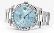 116200 | Rolex Datejust Watch | 36Mm | Light Blue Roman Dial | Oyster Band