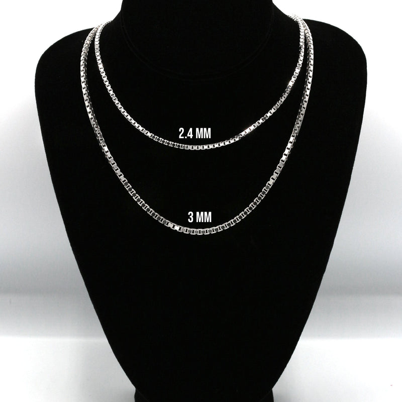 Silver Chain - Mens White Chain / Box Chain