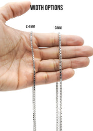 Silver Chain - Mens White Chain / Box Chain