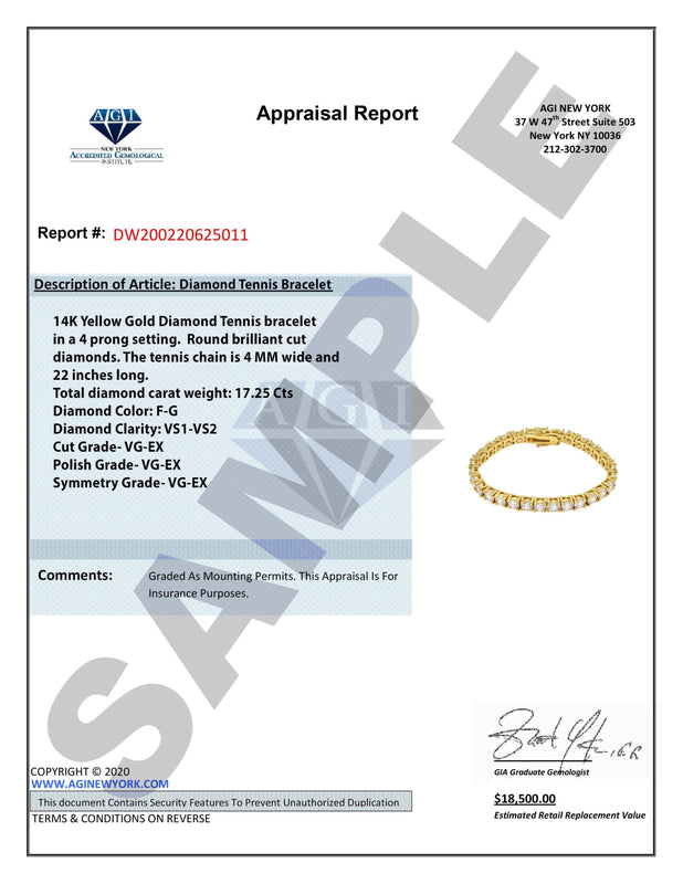 Mens Blue Diamond Gold Tennis Bracelet