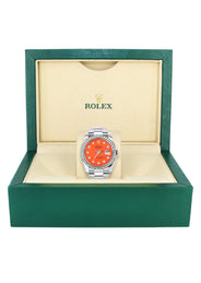 116200 | Rolex Datejust Watch | 36Mm | Orange Dial | Oyster Band