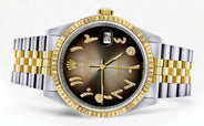 Mens Rolex Datejust Watch 16233 Two Tone | 36Mm | Brown Arabic Dial | Jubilee Band