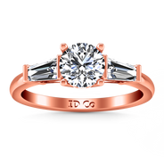 Three Stone Diamond EngagementRing Jenna 14K Rose Gold