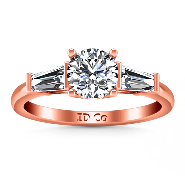 Three Stone Diamond EngagementRing Jenna 14K Rose Gold