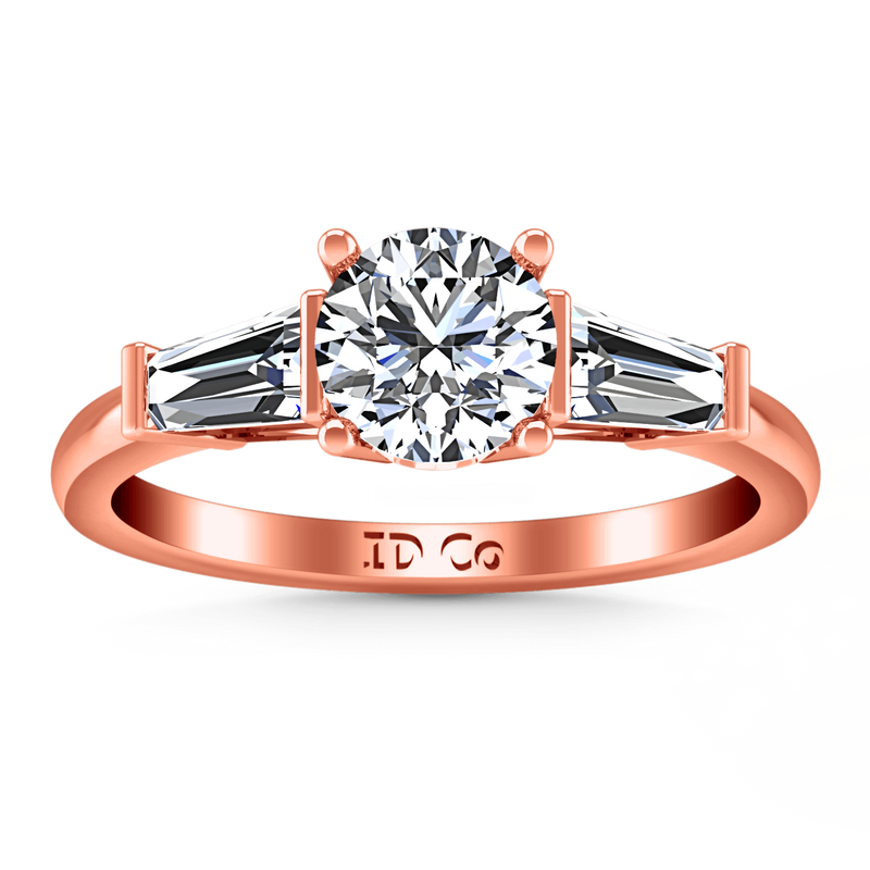 Three Stone Diamond EngagementRing Jenna 14K Rose Gold