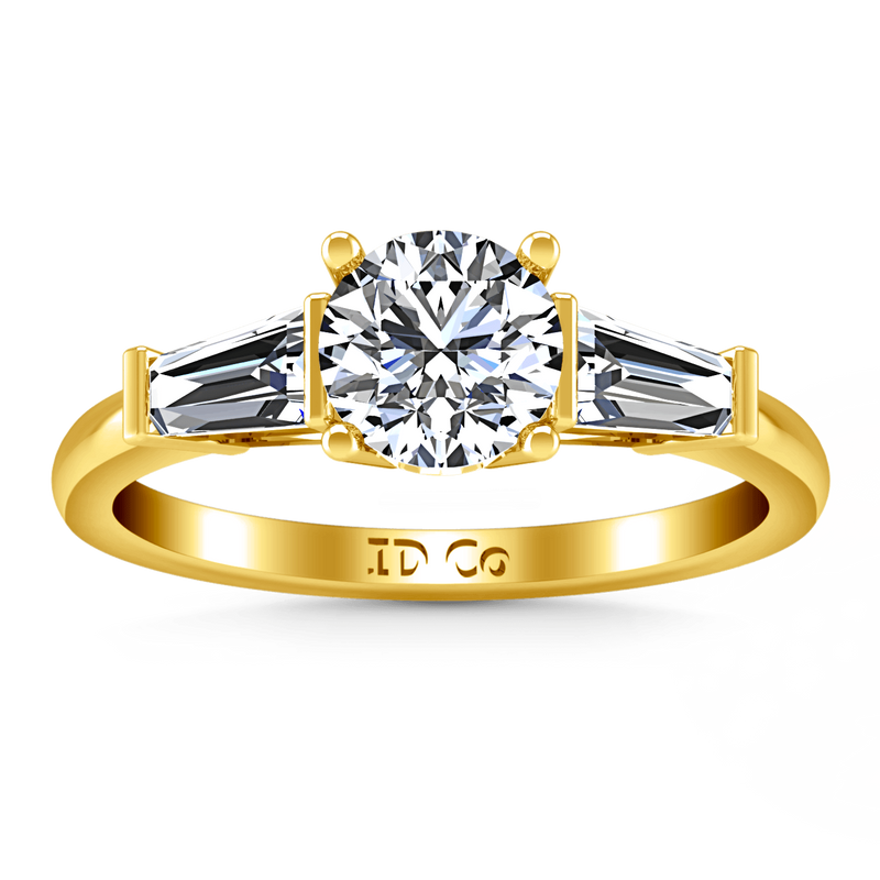 Three Stone Diamond Engagement Ring Jenna 14K Yellow Gold