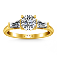 Three Stone Diamond Engagement Ring Jenna 14K Yellow Gold