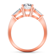 Three Stone Diamond EngagementRing Jenna 14K Rose Gold