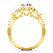 Three Stone Diamond Engagement Ring Jenna 14K Yellow Gold
