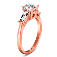 Three Stone Diamond EngagementRing Jenna 14K Rose Gold