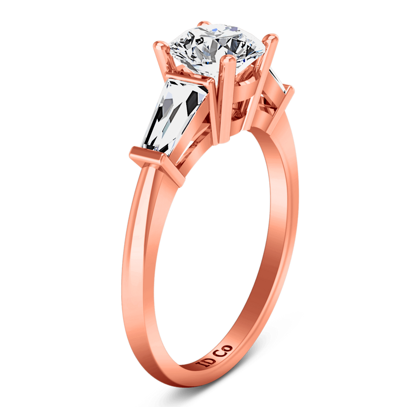 Three Stone Diamond EngagementRing Jenna 14K Rose Gold