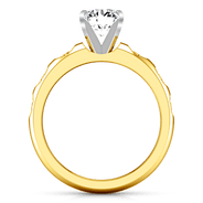 Pave Diamond EngagementRing Jazz 14K Yellow Gold