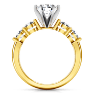 Pave Diamond EngagementRing Journey 14K Yellow Gold