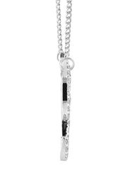 14K White Gold  Full Diamond Script Name Plate Necklace | Style #61