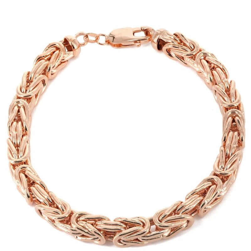 14K Rose Gold Bracelet Byzantine Women