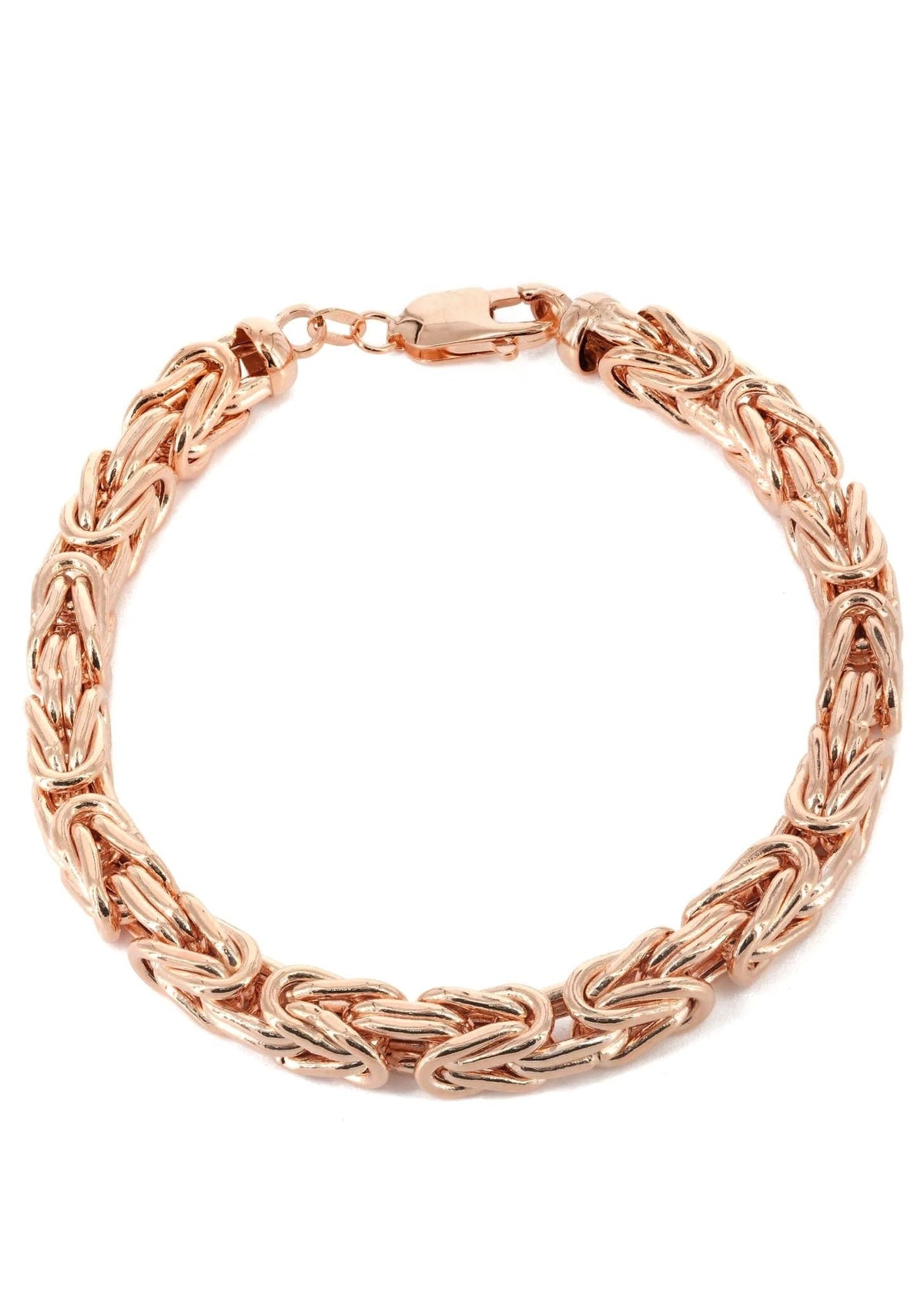 14K Rose Gold Bracelet Byzantine Women